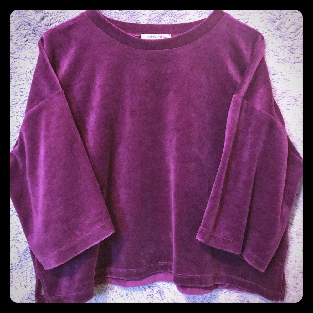 Velour crop top